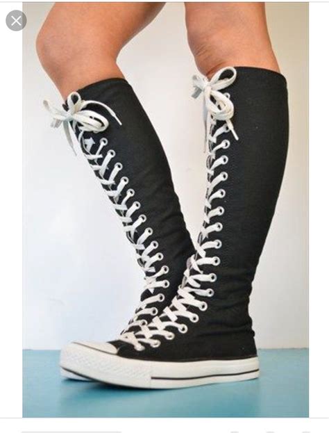 knee high converse shoes